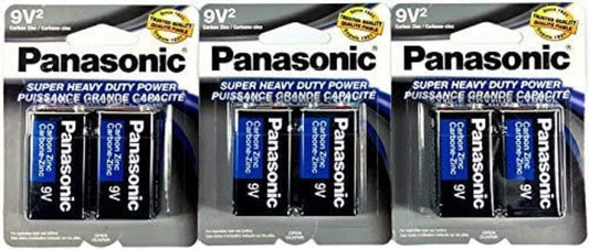 Panasonic 9615020-1 9V Super Heavy Duty Batteries 6-Pack