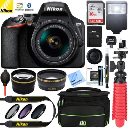 Nikon D3500 DSLR 18-55mm Lens Bundle (Renewed)
