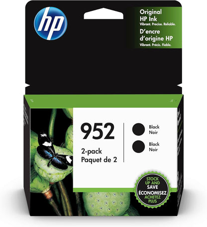 HP 3YP21AN 952 Black Ink Cartridges, 2-Pack