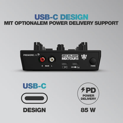 Reloop 246959 Mixtour Pro Ultra-Portable 4-Deck DJ Controller