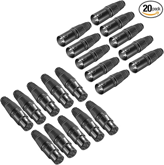 Neewer 40091424 3 Pin XLR Solder Connectors 20pcs — main product image
