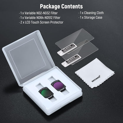 Neewer 10104766 Variable ND2-ND32 & ND64-ND512 Kit for DJI Pocket 3