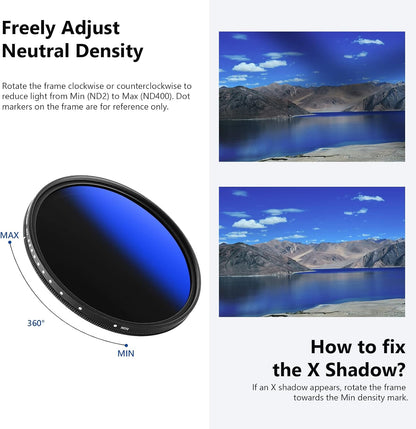 Neewer NW SERIES A 77mm Variable ND Filter ND2-ND400