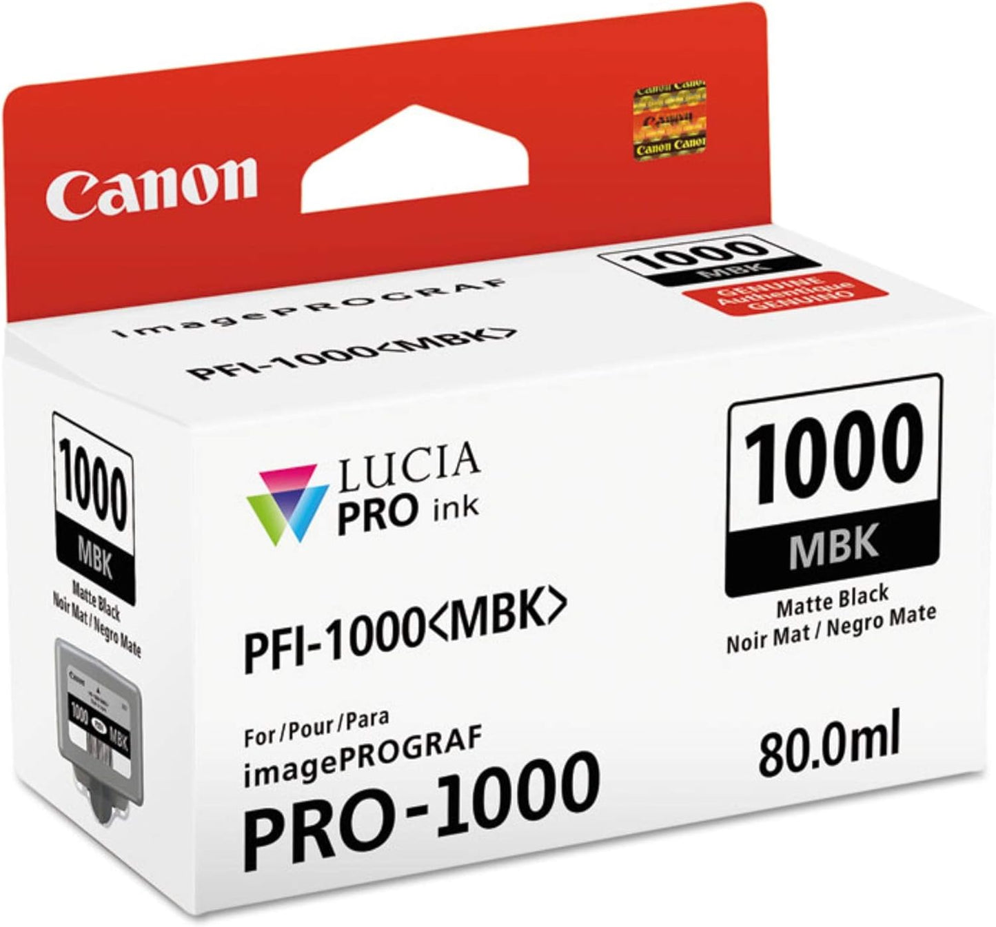 Canon 0545C002 Lucia PRO PFI-1000 Matte Black Ink