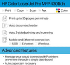 HP 4301fdn Color LaserJet Pro MFP Printer