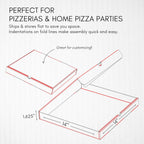 Atlas 14 Inch White Pizza Boxes 25-Pack Cardboard Takeout
