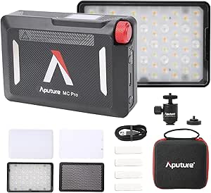Aputure MC Pro RGBWW LED Video Light - On Camera
