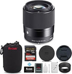 Sigma 30mm f/1.4 Contemporary Lens - Canon EF-M Bundle