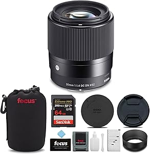 Sigma 30mm f/1.4 Contemporary Lens - Canon EF-M Bundle