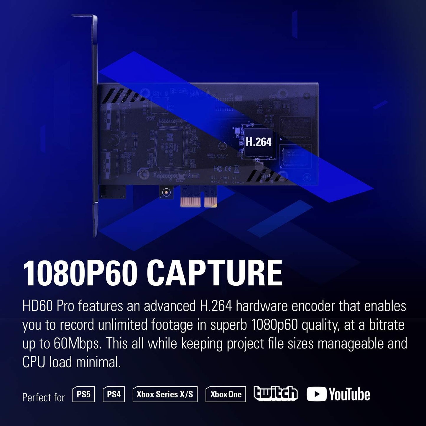 Elgato 1GC109901002 HD60 Pro PCIe Capture Card