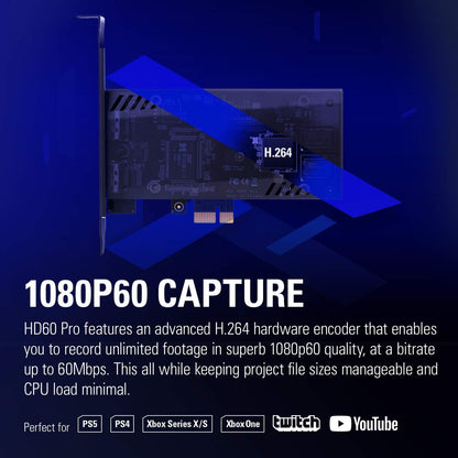 Elgato 1GC109901002 HD60 Pro PCIe Capture Card