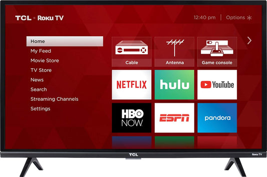 TCL 32S327 32" 3-Series Roku Smart HD TV (Renewed)