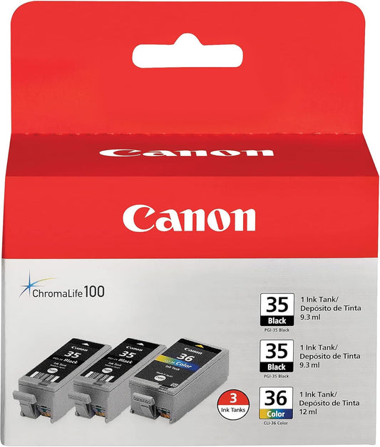 Canon PGI-35/CLI-36 Ink Value Pack - Black & Color, Compatible