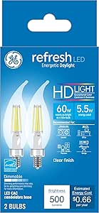 GE 36847 LED 60W Daylight Decorative Bulbs