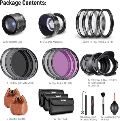 Neewer 10101901 55mm Lens Filter Kit