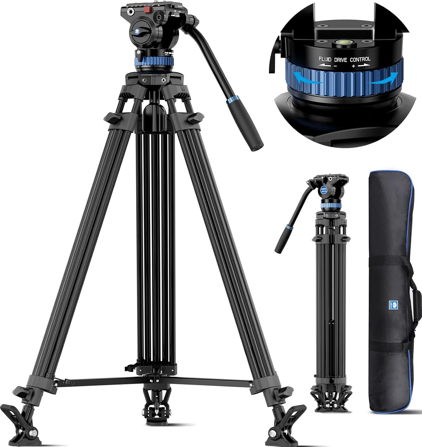 Sirui AM-25S 74.8" Professional Video Tripod