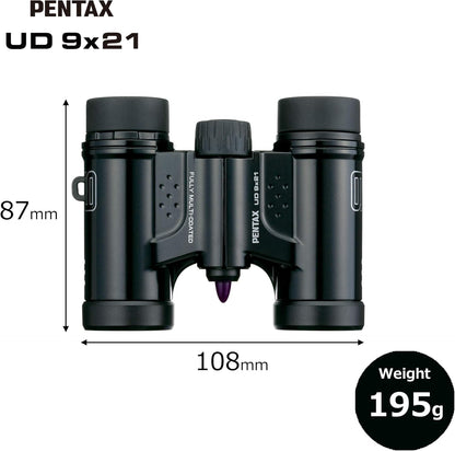Pentax 61811 UD 9x21 Compact Binoculars - Black