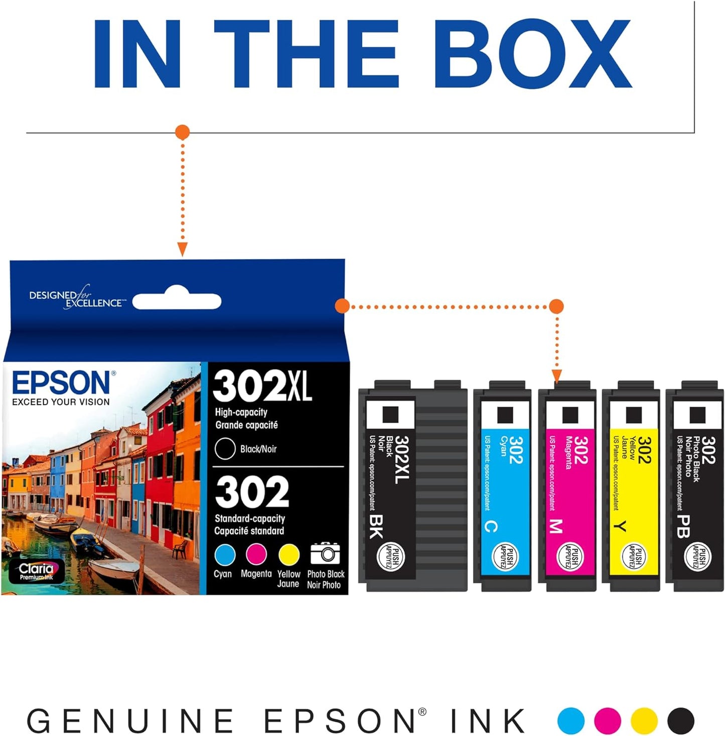 Epson T302XL-BCS Claria Premium Ink Cartridge Combo