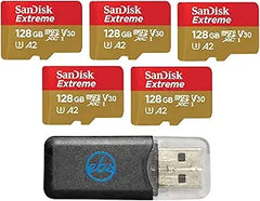 SanDisk 128GB_TF_Extreme Pro DJI Drone MicroSD Card (5-Pack)
