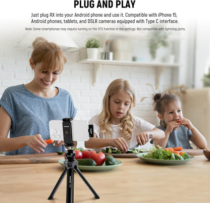 Neewer KM24 Wireless Lavalier Microphone USB-C Dual Mics