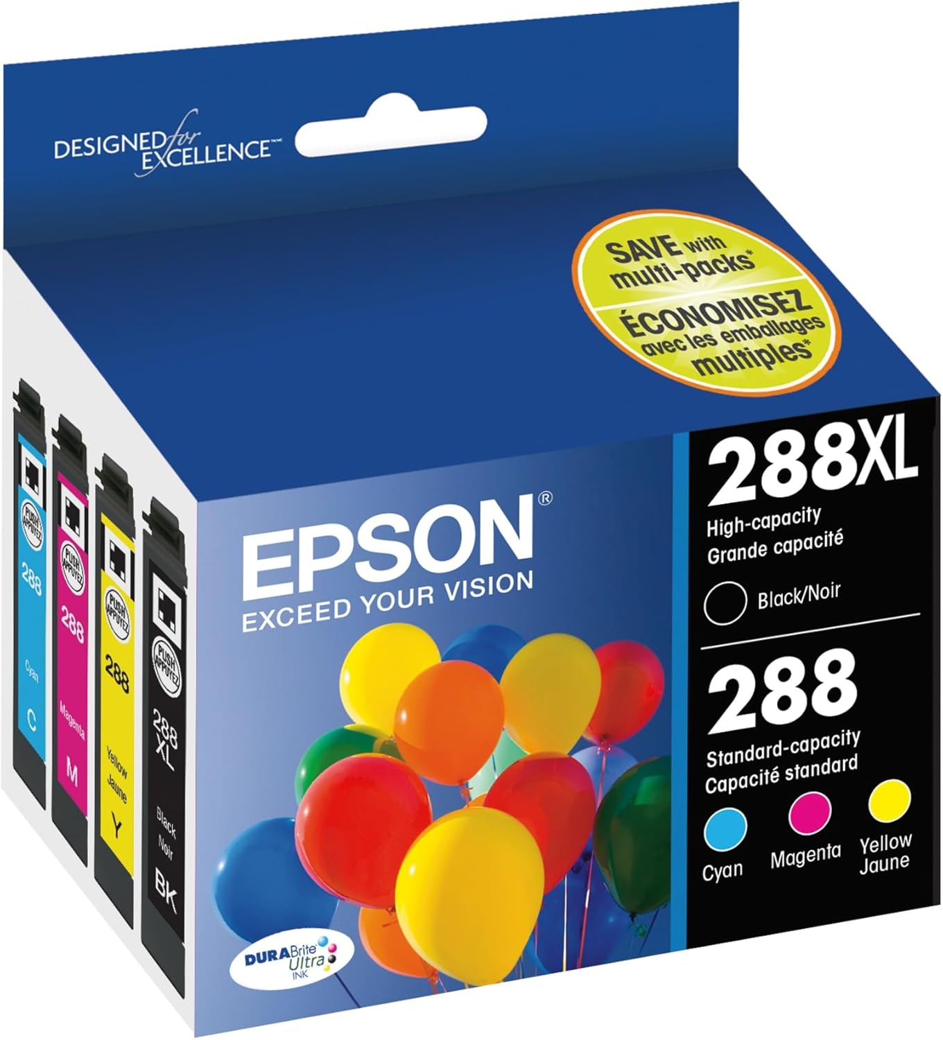 Epson T288XL-BCS DURABrite Ink Cartridge Combo Pack