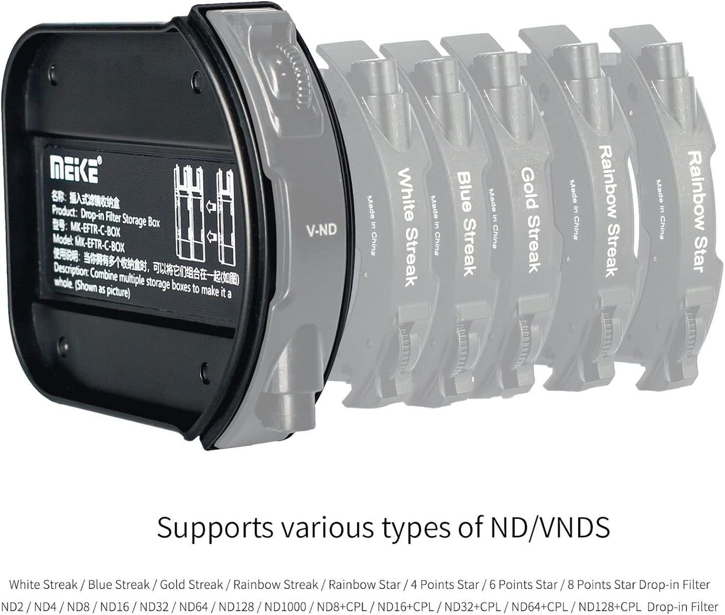 Meike MK-EFTR-C-BOX Drop-in Filter Storage Box Holder