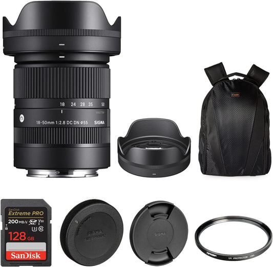 Sigma SIG585965 18-50mm F2.8 Sony E-Mount Lens Bundle