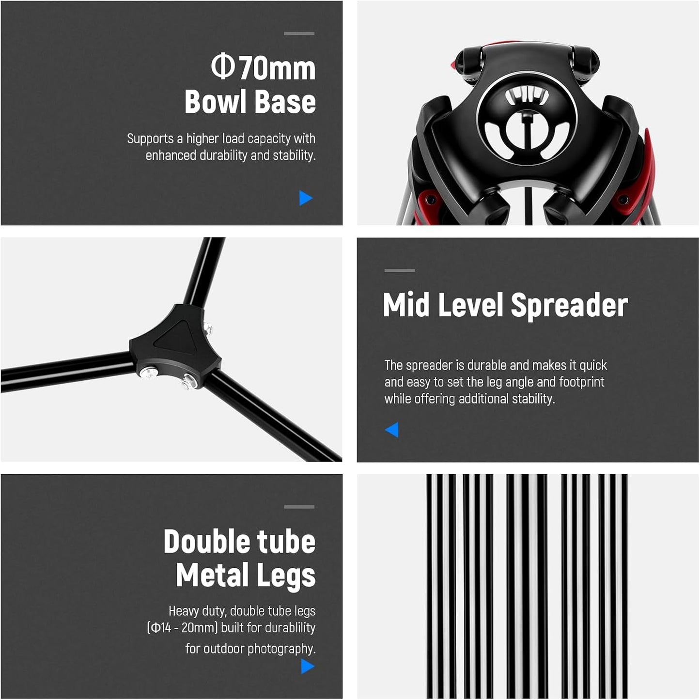 Neewer TP-M200 79" Heavy Duty Video Camera Tripod