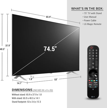 LG 75NANO99UPA 75-inch 8K NanoCell Smart TV (2021)