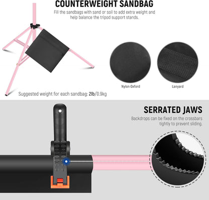 Neewer NK-ST0204: Photo Studio Backdrop Support System - Pink