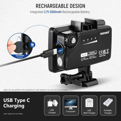 Neewer 10101017 RGB Underwater Diving Light