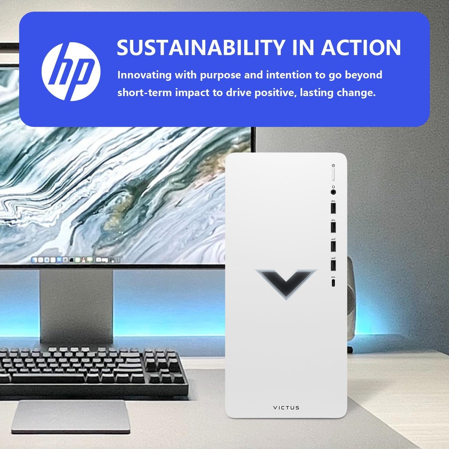 HP TG02-CTO05 Victus RTX 4060 Gaming Desktop Bundle