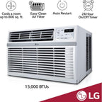 LG LW1516ER 15000 BTU Window Air Conditioner 800 Sq. Ft.
