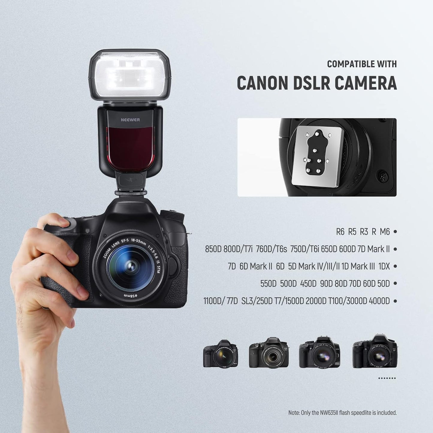 Neewer 10101633 NW635II-C TTL Flash Speedlite Canon