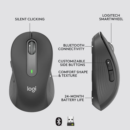 Logitech 910-006272 Signature M650 Wireless Mouse Graphite