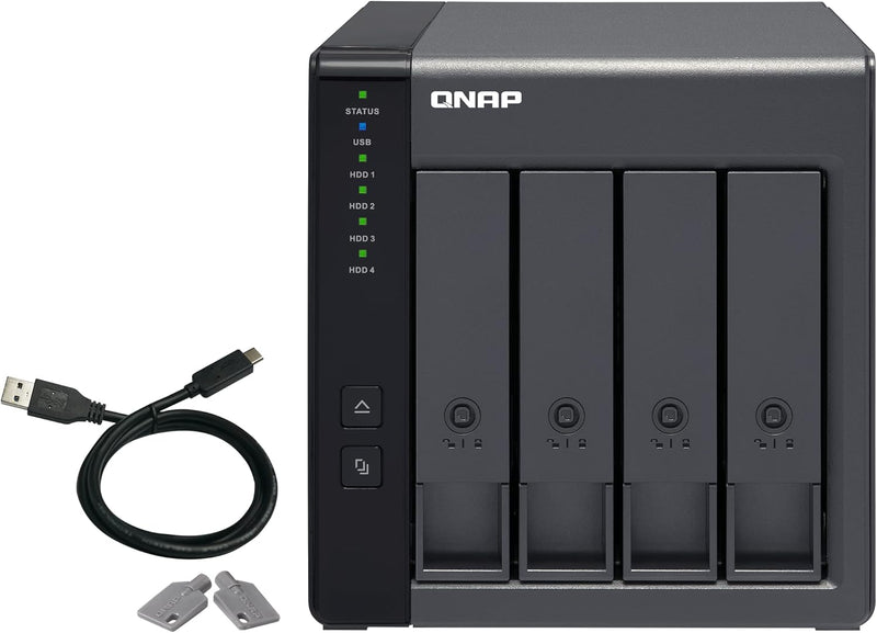 QNAP TR-004 4-Bay USB-C Hardware RAID DAS (Diskless) — main product image