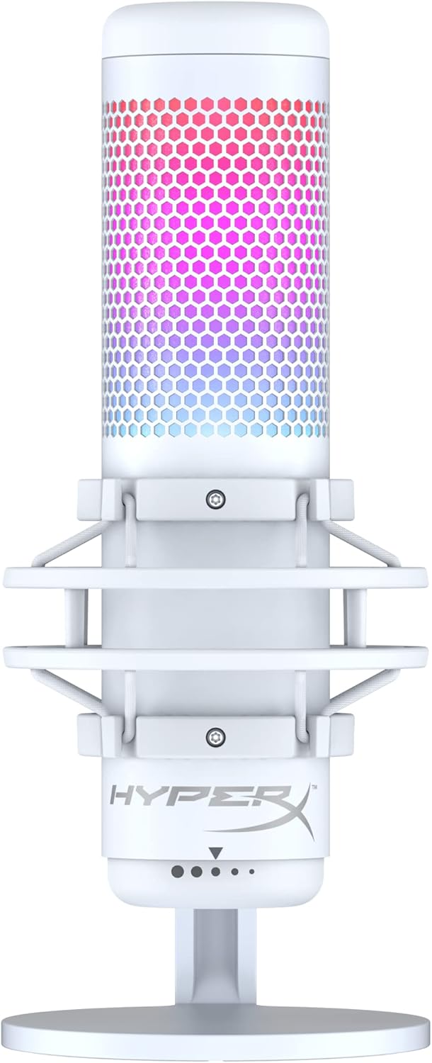HyperX 519P0AA QuadCast S RGB USB Microphone - White