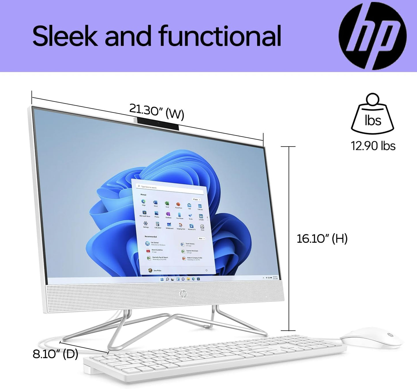 HP TPC-Q068-24 23.8" FHD All-in-One Desktop PC