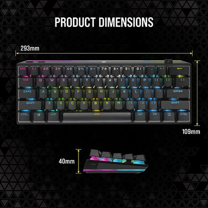 Corsair CH-9189014-NA K70 Pro Mini Wireless RGB Gaming Keyboard