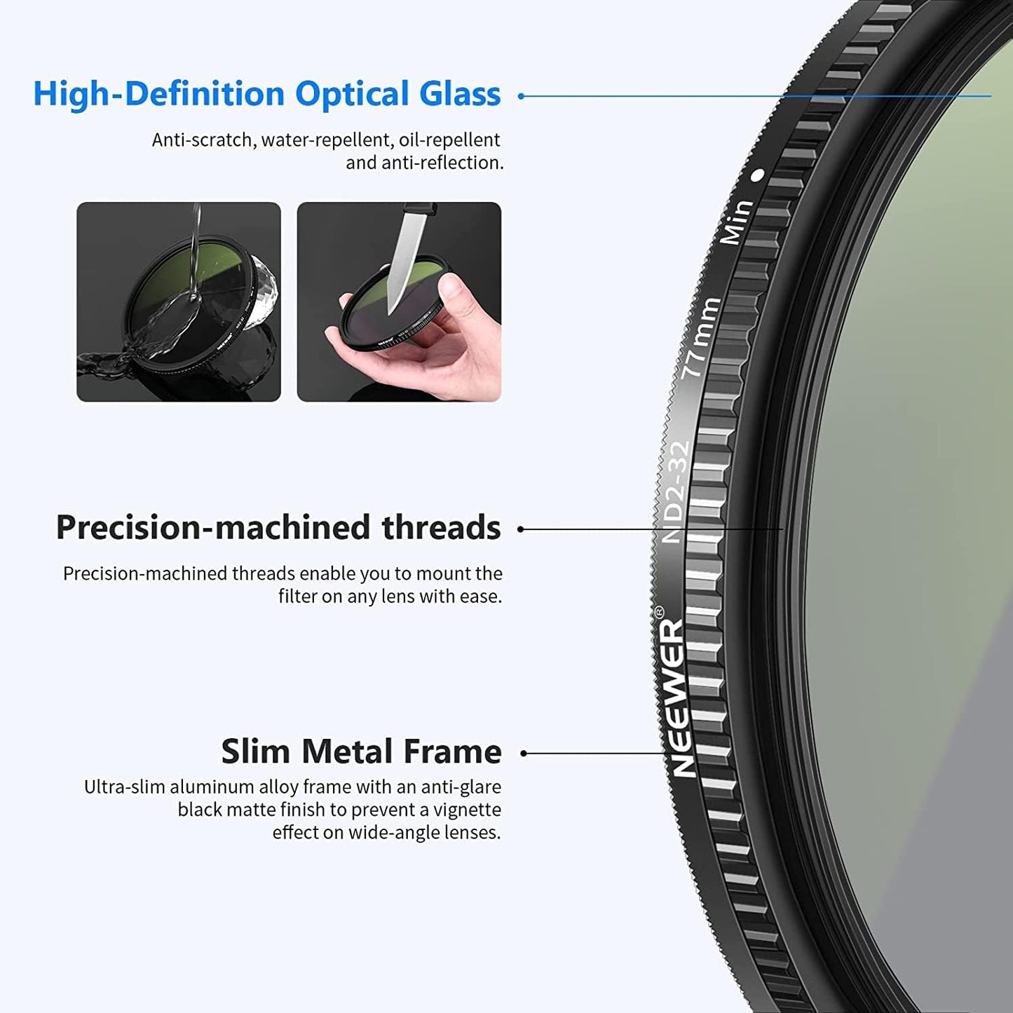 Neewer 10096730 77mm Variable ND Filter