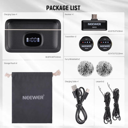 Neewer KM18 USB C Wireless Lavalier Microphone