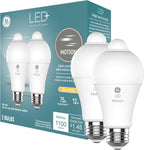 GE 93129313 Motion Sensor LED Light Bulbs 2-Pack