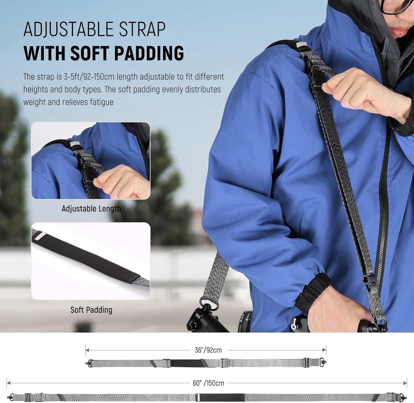 Neewer GA016 Gimbal Shoulder Strap for DJI RS Series