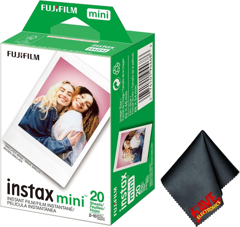 Fujifilm INSTAX MINI FILM VALUE PACK - 20 Exposures + Cleaning Cloth — main product image