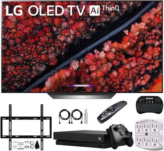 LG E1LGOLED77C9 77" 4K Smart OLED TV AI ThinQ Bundle