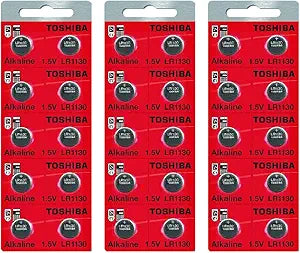 Toshiba T-LR1130-BP/10 Alkaline Button Battery 30-Pack