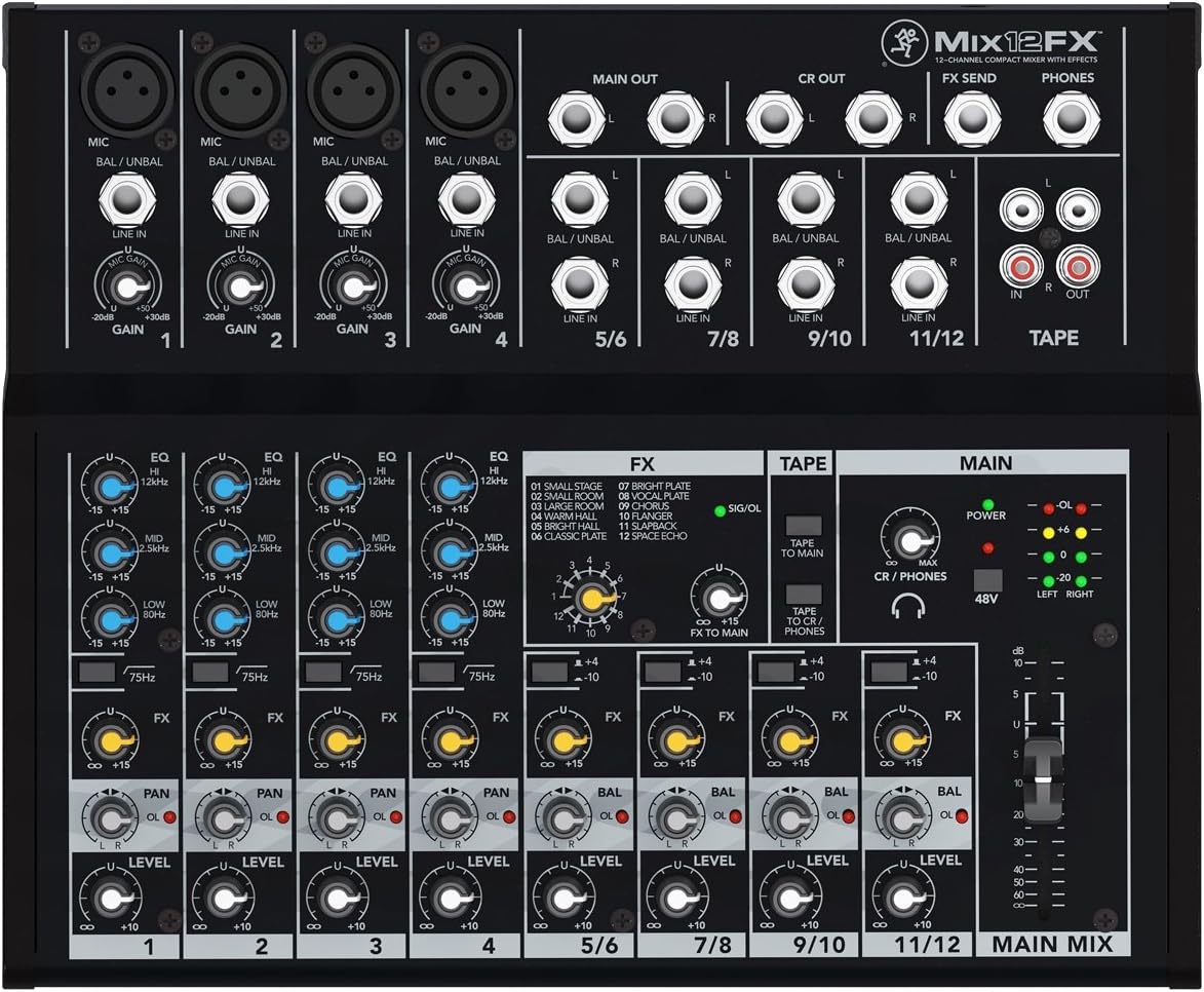 Mackie Mix12FX 12-Channel Compact Effects Mixer
