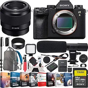 Sony E40SNILCE9M2BX3 Alpha a9 II 50mm Lens Bundle
