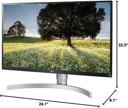 LG 27UK650-W 27-Inch UHD 4K IPS Monitor HDR10