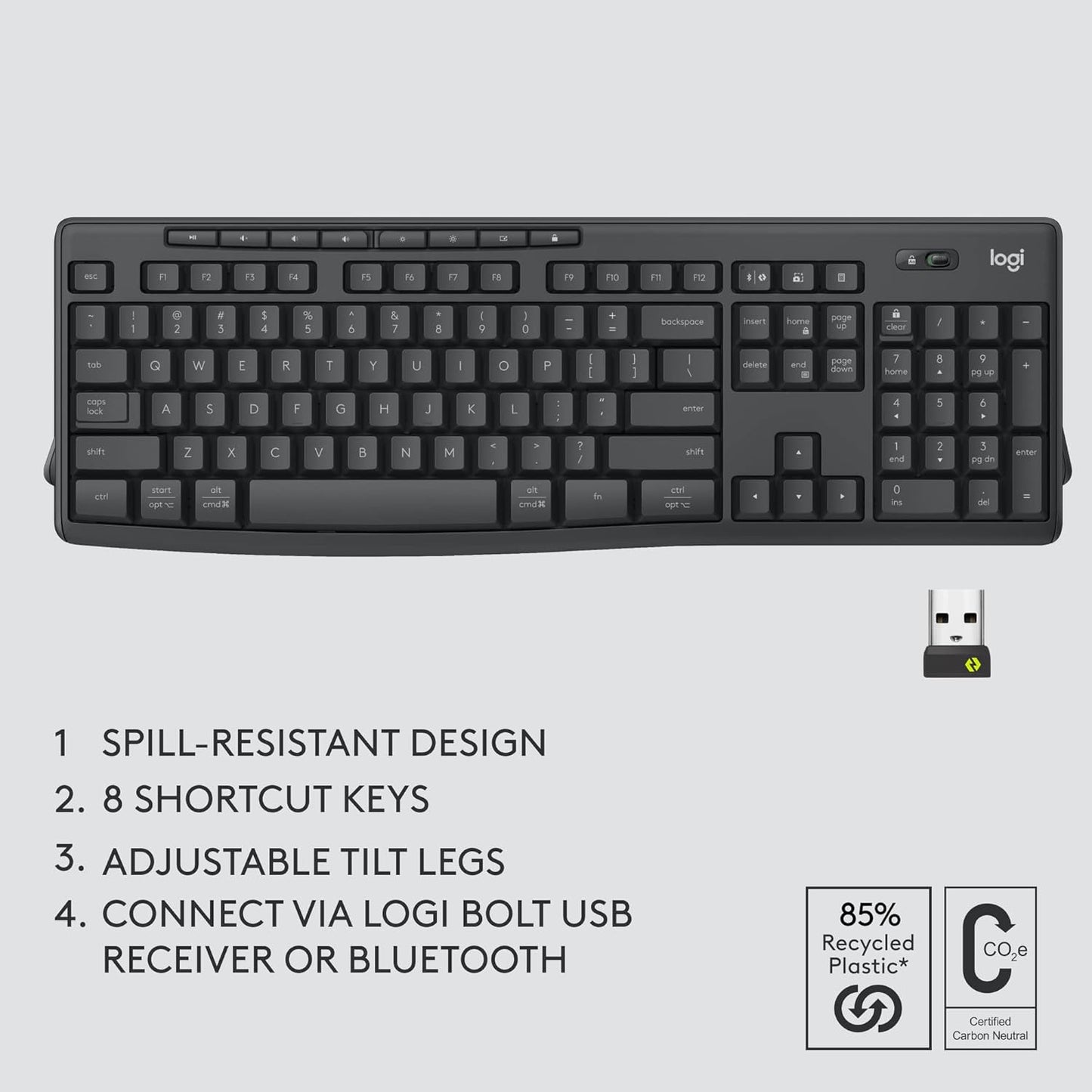 Logitech 920-011887 MK370 Wireless Keyboard and Mouse Combo